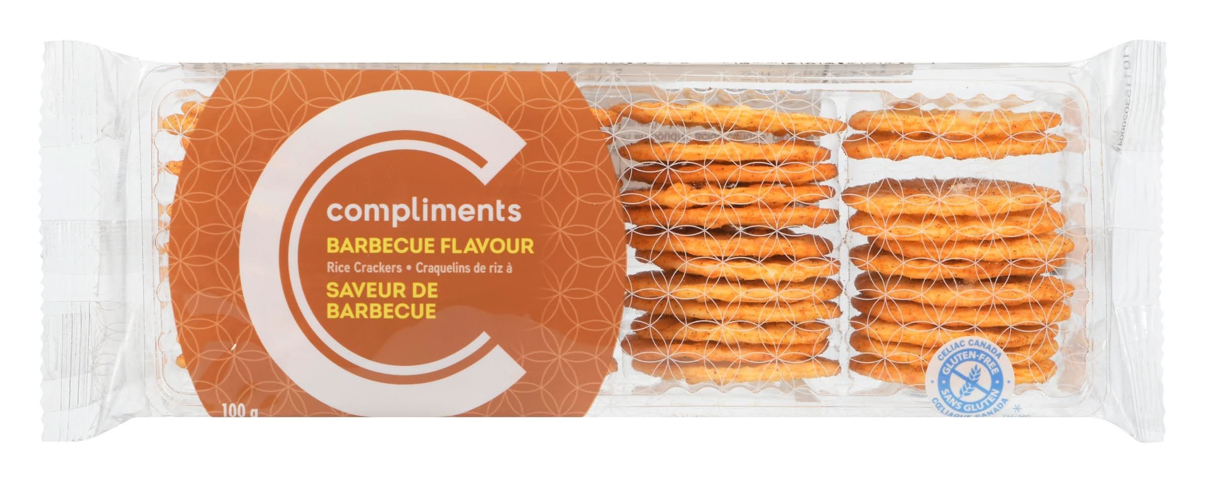 Compliments Gluten Free Rice Crackers, Barbeque (100 g)
