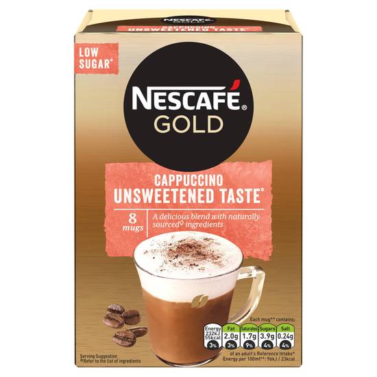 Nescafe Gold Unsweetened Cappuccino 8 Pack