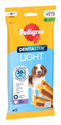 Pedigree Dentastix Light Dental Chews Medium Dog Treats (5 pack)
