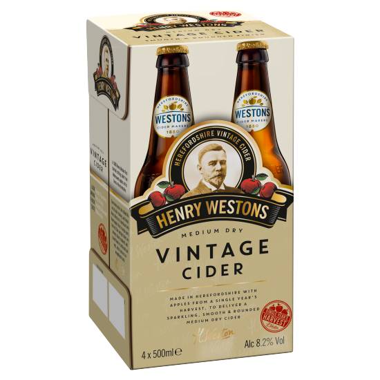 Henry Westons Vintage Cider Bottles 4 X 500ml