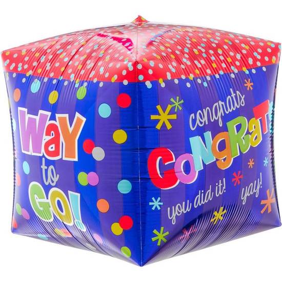 Uninflated Congrats Way to Go Foil Balloon, 15in - Cubez