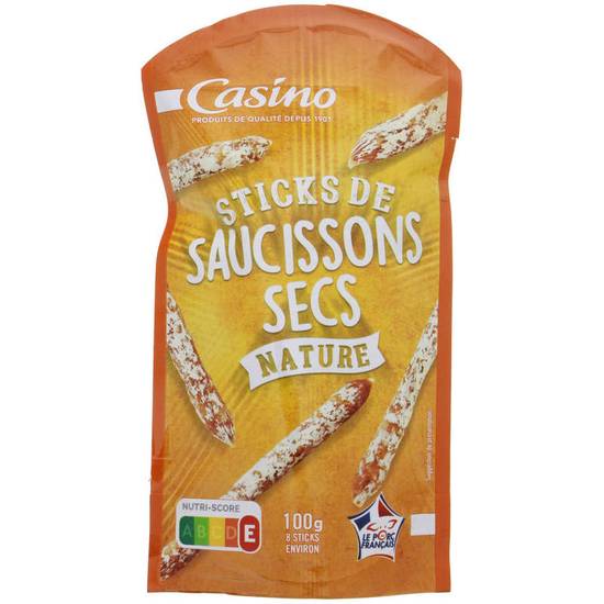 CASINO - Sticks de saucissons secs - Nature - 100g