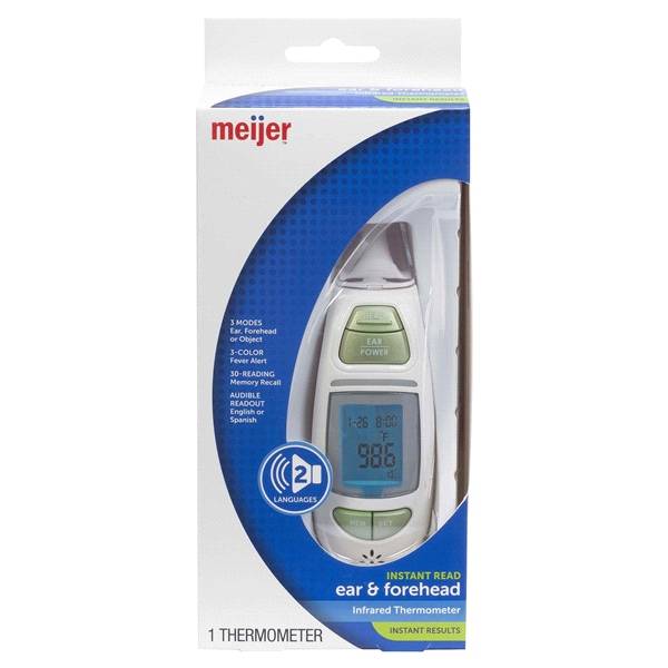 Meijer Instant Read Ear & Forehead Infared Thermometer (1 ct)