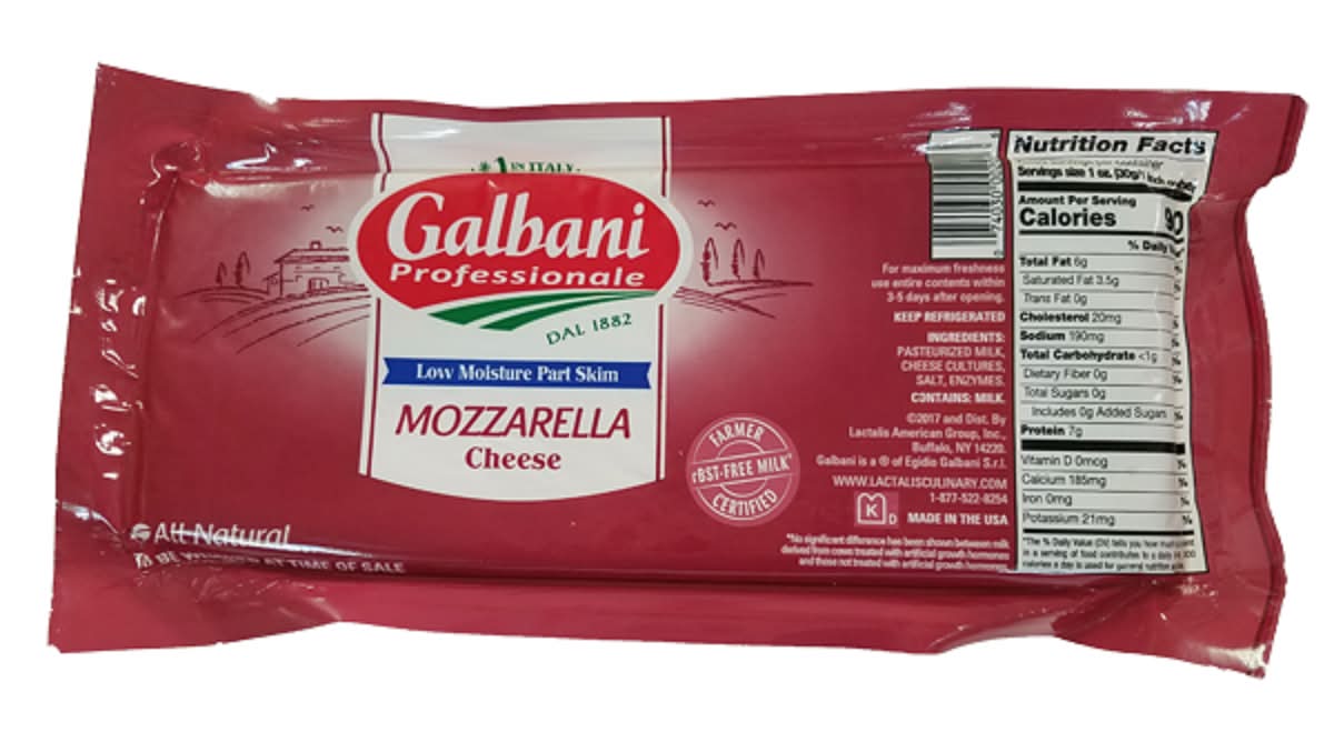 Galbani Professionale Low Moisture Part Skim Mozzarella Cheese