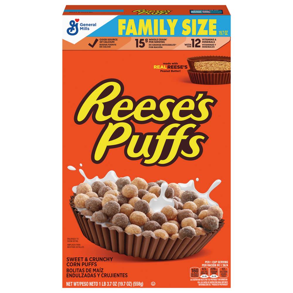 Reese's Family Size Sweet & Crunchy Corn Cereal (19.7 oz)