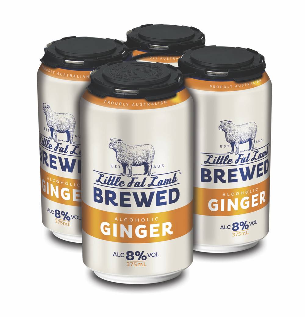 Little Fat Lamb Brewed Ginger Can 375mL X 4 pack