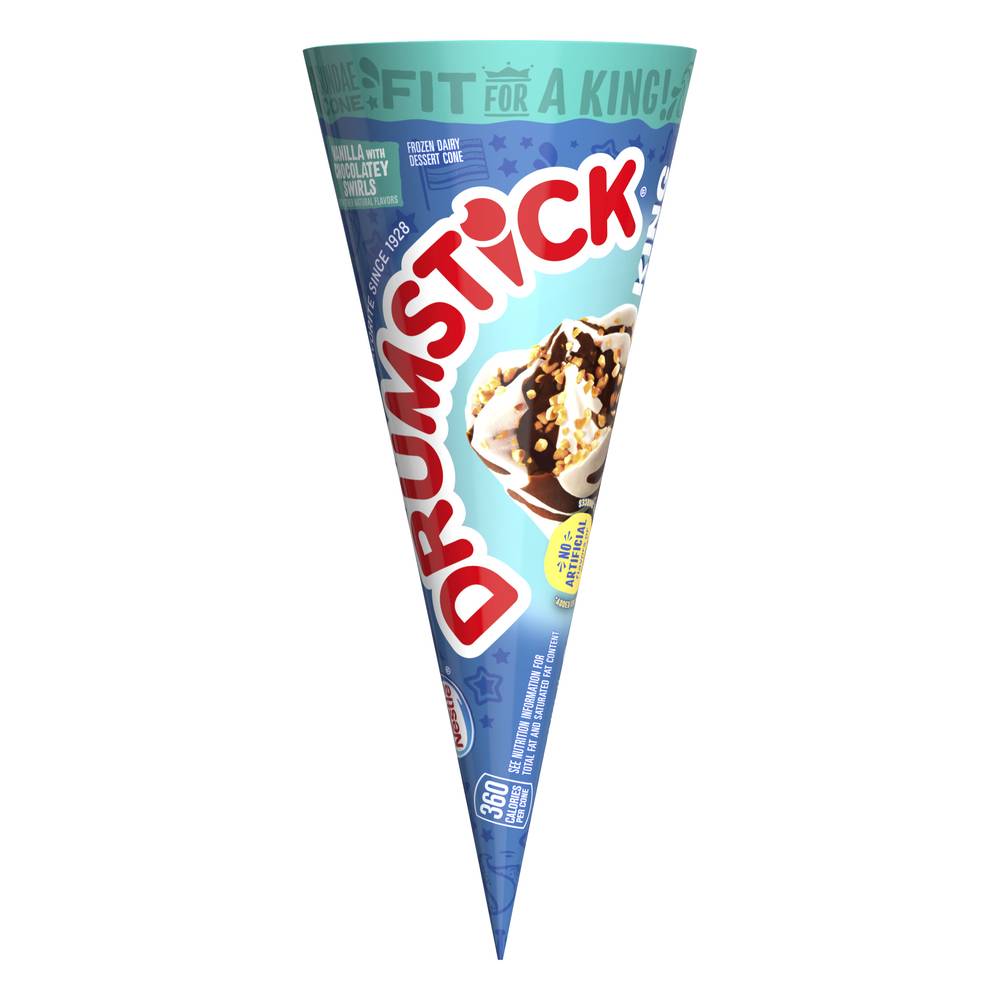 Drumstick King Size Vanilla With Chocolatey Swirls Sundae