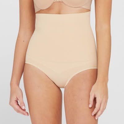 ASSETS by SPANX Remarkable Results High-Waist Control Brief, Women, XL, Light Beige
