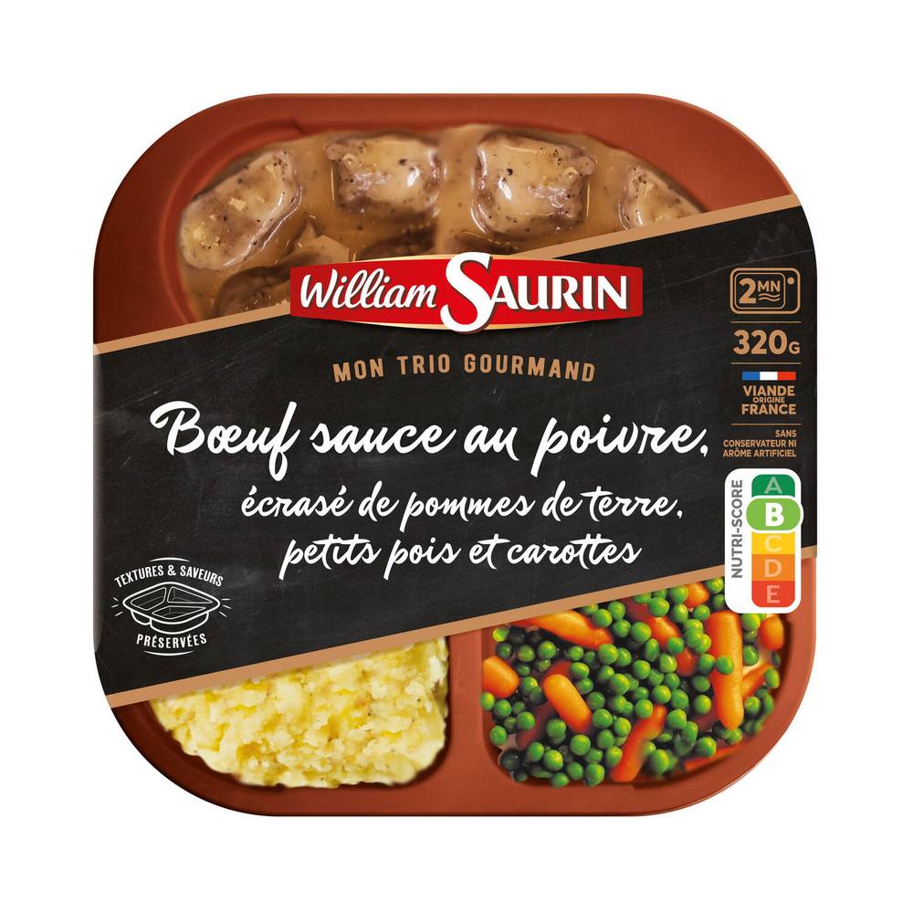 William Saurin - Plat cuisiné bœuf sauce au poivre écrasé de pommes de terre (320g)