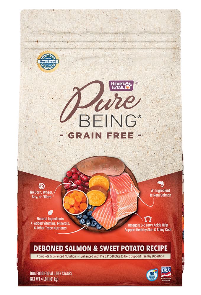 Pure Being All Life Stages Of Dog Dry Food, Deboned Salmon & Sweet Potato Recipe (4 L)
