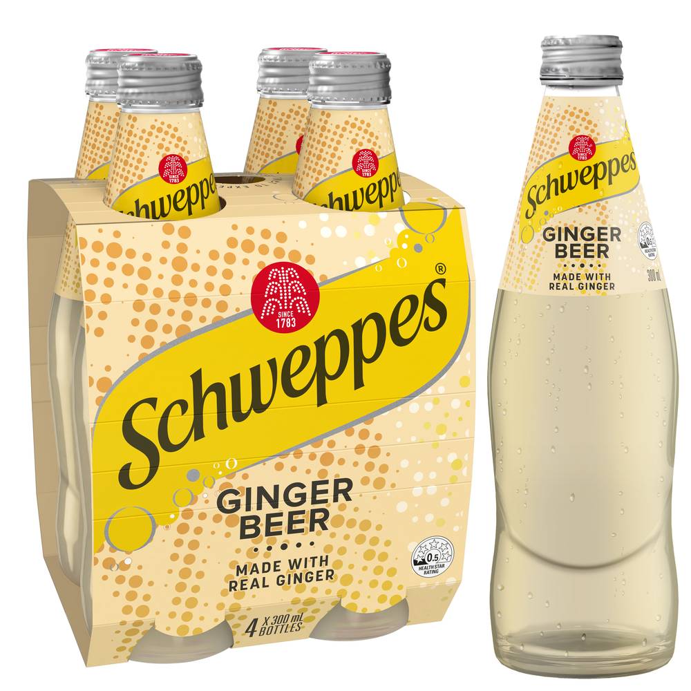 Schweppes Mixers Ginger Beer (4 x 300mL)