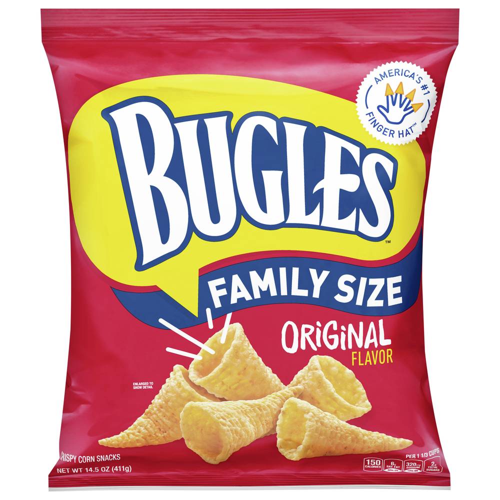 Bugles Corn Snacks Crispy, Original (14.5 oz)