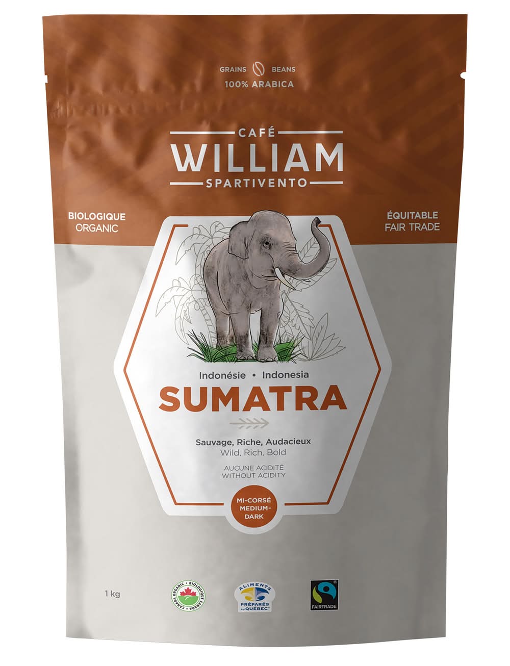 William Spartivento - Sac De Café Biologique Sumatra De 1 Kg / William Spartivento Organic Sumatra Coffee, 1 Kg