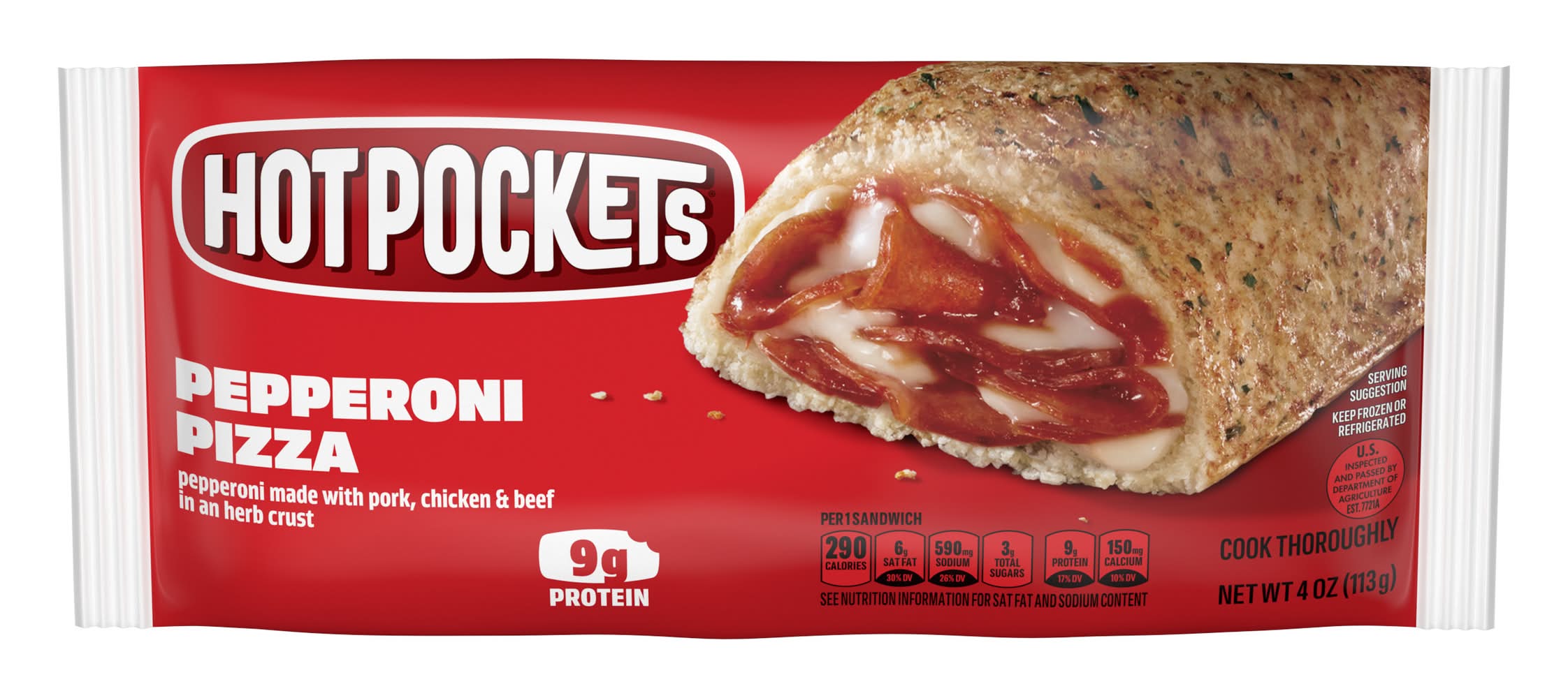 Hot Pockets Pepperoni Pizza Stuffed Sandwich (4 oz)