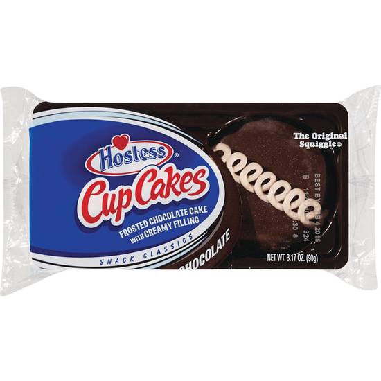 Hostess Cup Cakes Chocolate Frosted Creamy Filling SingleSrv