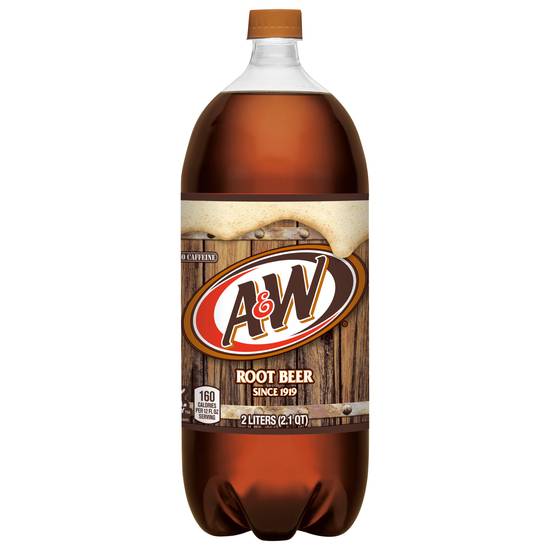 A&W No Caffeine Root Beer Soda (2.1 qt)