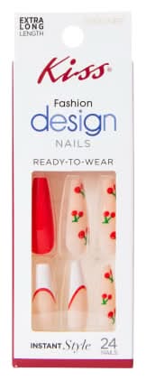 Kiss® Fashion Design Press-On Nails Cherry
