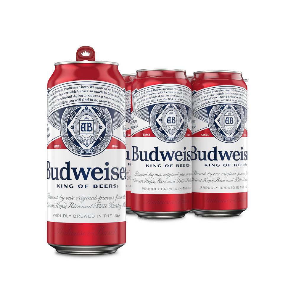 Budweiser Domestic Beer (4 x 16 fl oz)