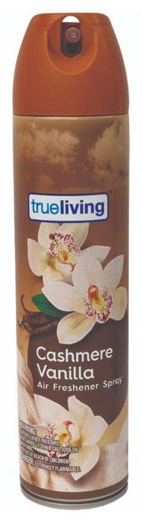 True Living Air Freshener Spray Cashmere Vanilla Scent 8 Oz