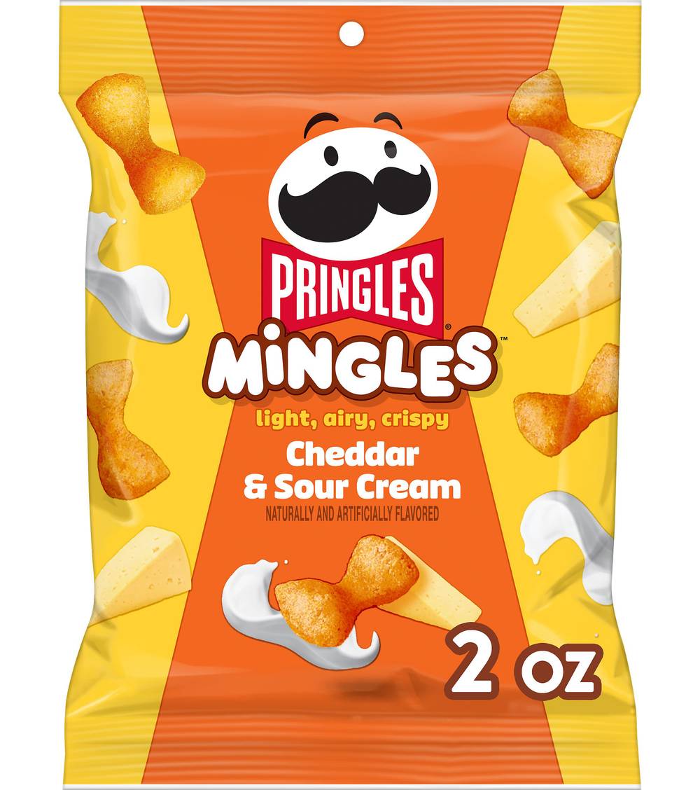 Pringles Mingles Puffed Snacks, Cheddar & Sour Cream (2 oz)