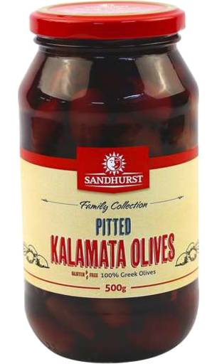Sandhurst Pitted Kalamata Olives (500g)