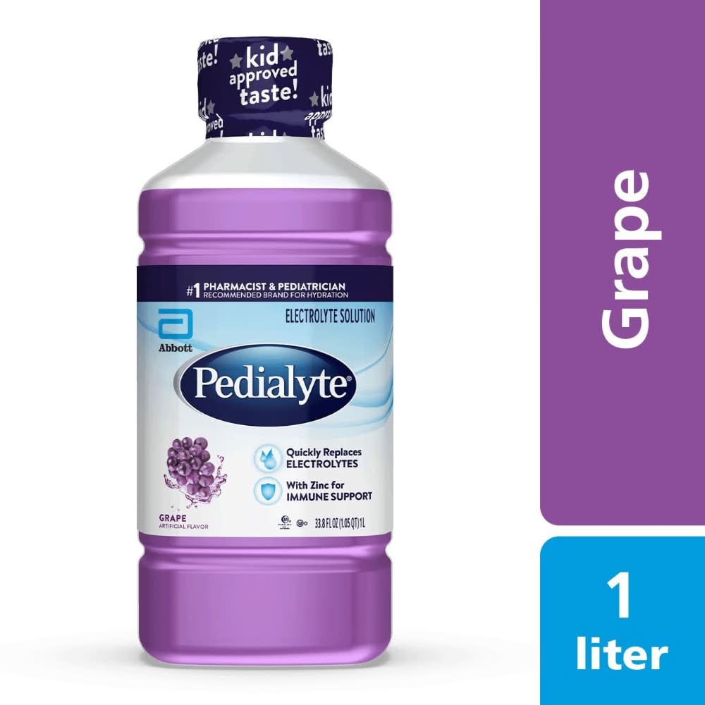 Pedialyte Electrolyte Solution Hydration Drink, Grape (33.8 fl oz)