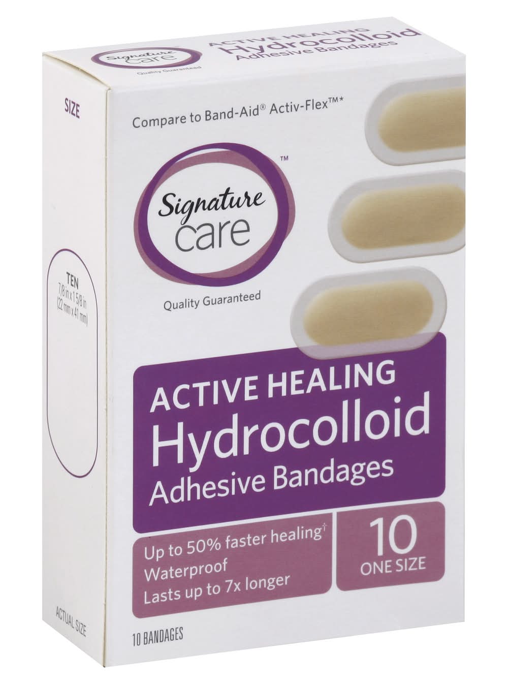 Signature Care Active Healing Hydrocolloid Adhesive Bandages (0.2 oz)