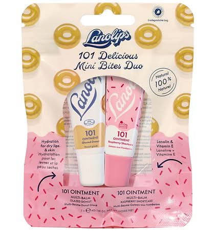 Lanolips 101 Delicious Minis Bites Lip Duo, Raspberry Shortcake-Glazed Donut (0.2 fl oz, 2 ct)