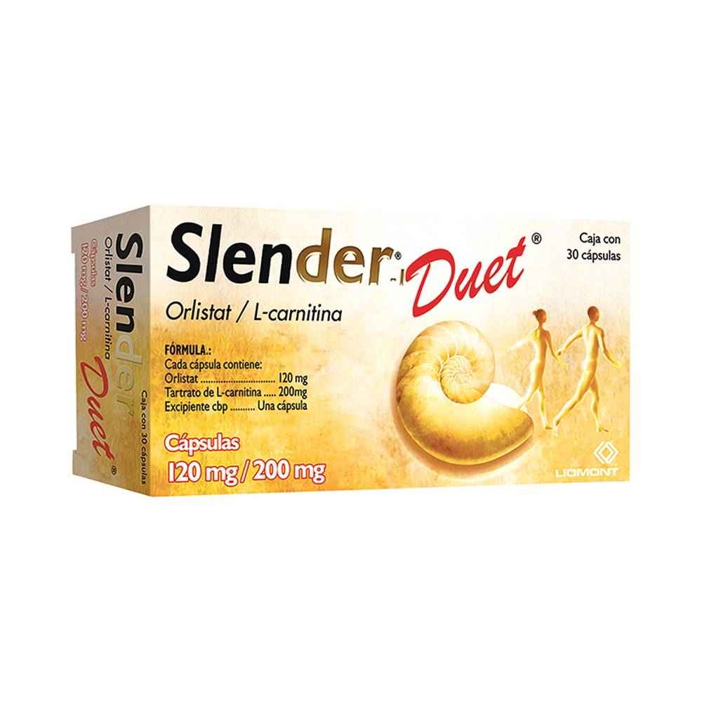 Slender duet cápsulas 120 mg/ 200 mg 30 pzas