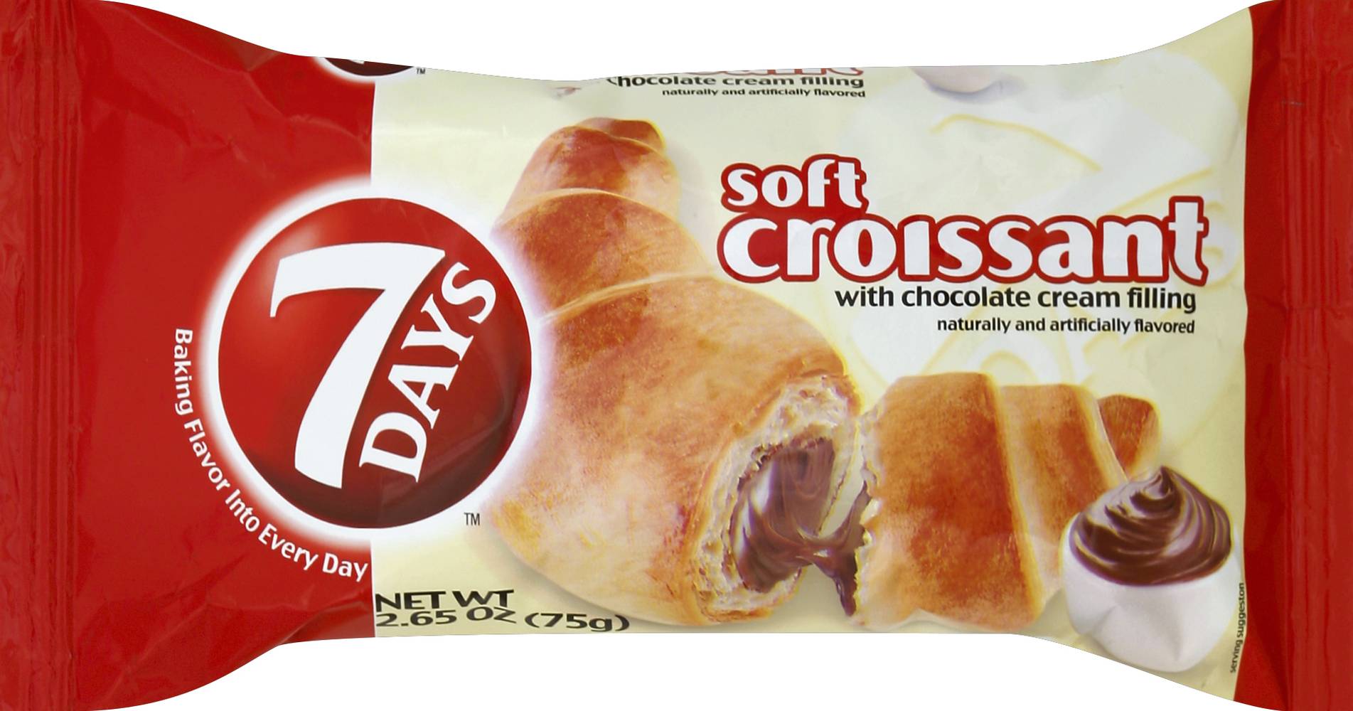 7Days Soft Croissant With Filling, Chocolate Cream (2.65 oz)