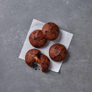 Double Choc & Caramel Cookies