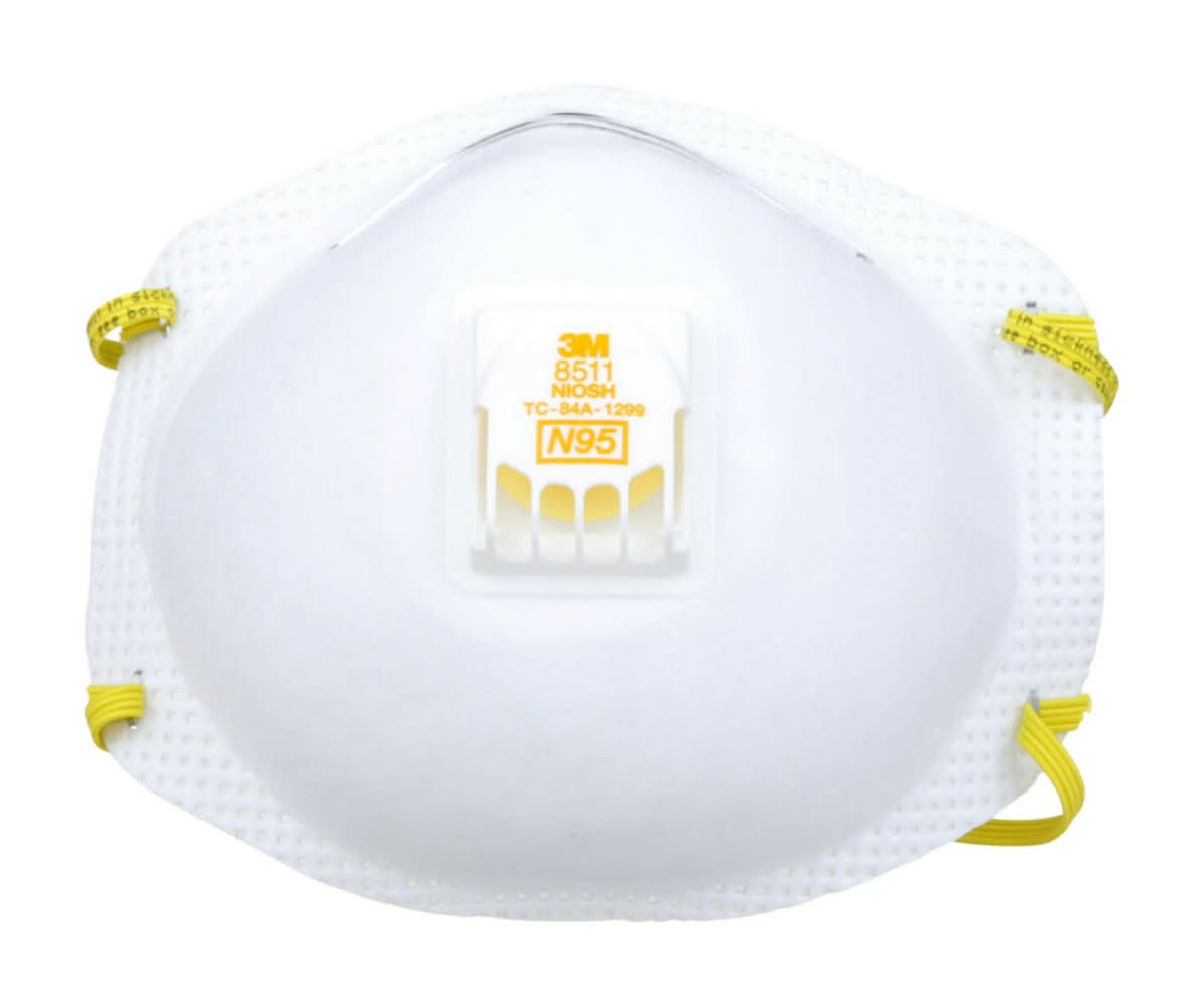 3M Respirator White N95 Multi-Purpose Valved Respirator 2 -Pack