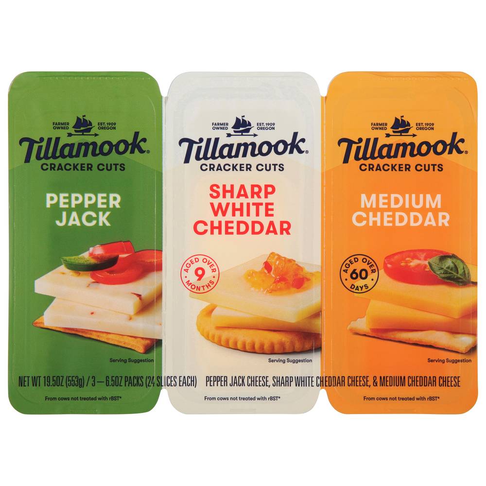 Tillamook Cracker Cuts Cheese (3 ct) ( pepper jack-sharp white cheddar-medium cheddar)