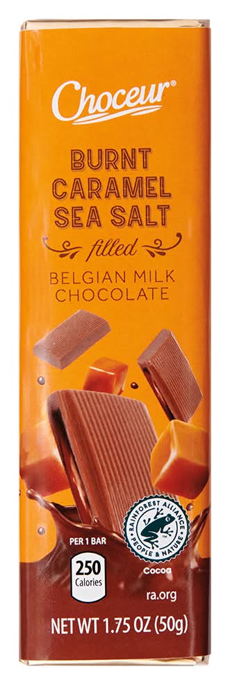 Choceur Belgian Milk Chocolate Bar, Burnt Caramel Sea Salt (1.75 oz)