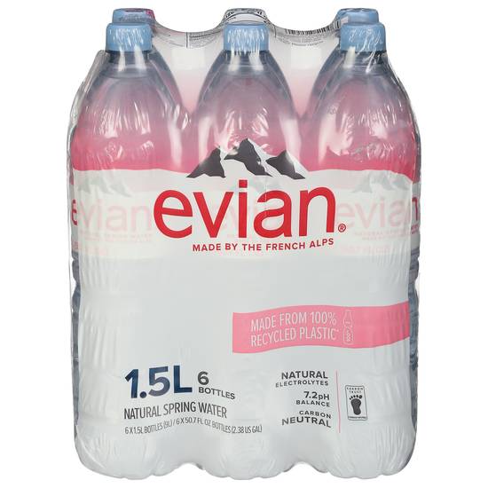Evian Natural Spring Water ( 6 ct, 1.5 L)