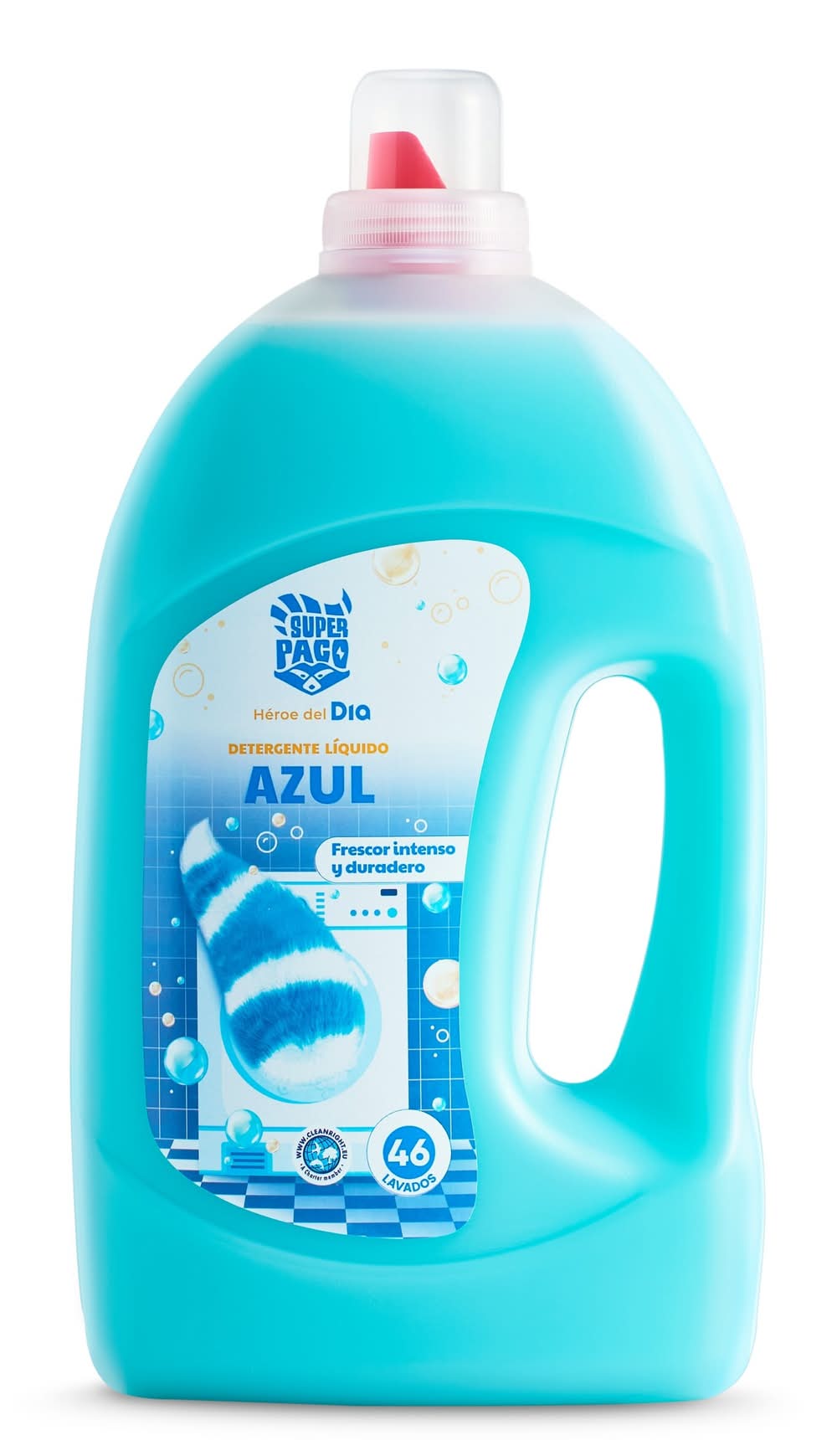 Detergente Máquina Líquido Azul Super Paco De Dia Garrafa 46 Lavados