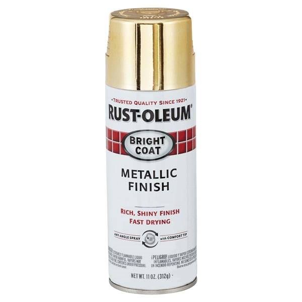 Rust-Oleum Stops Rust Protective Bright Coat Metallic Finish Spray Paint - 7710830, 12oz., Gold