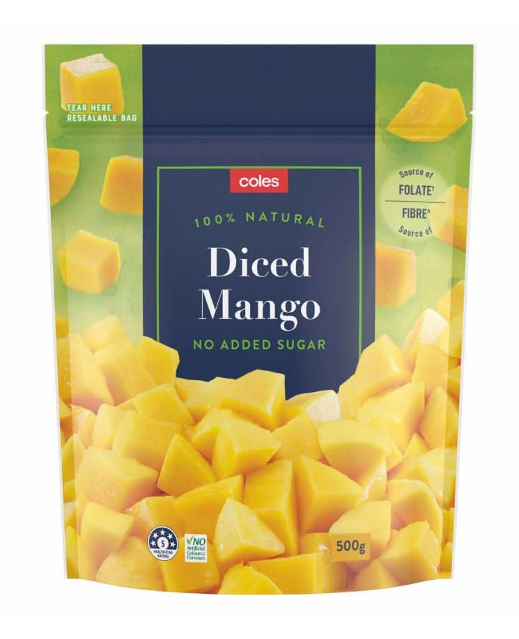 Coles Frozen Diced Mango (500g)