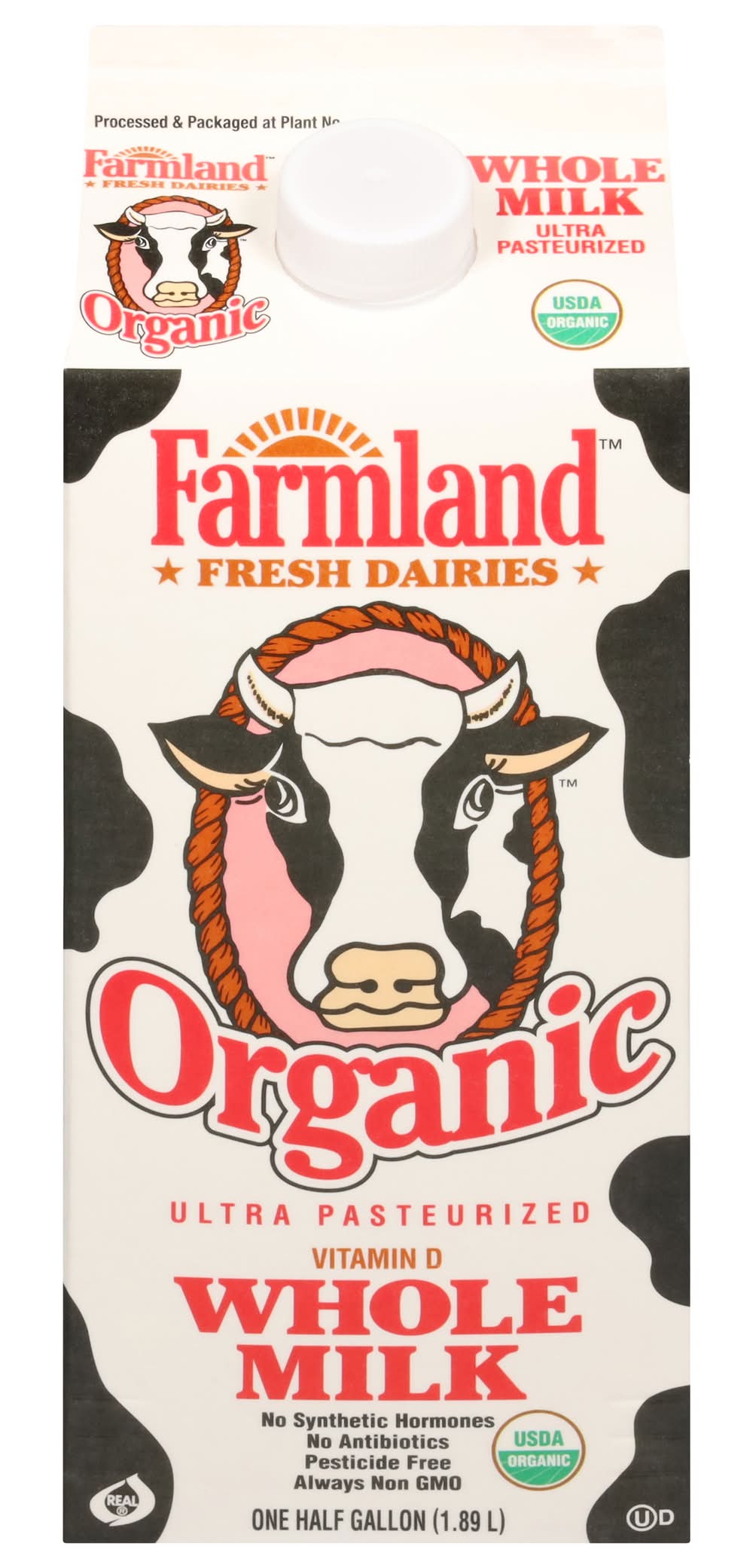 Farmland Organic Whole Milk (1.89 L) | Postmates