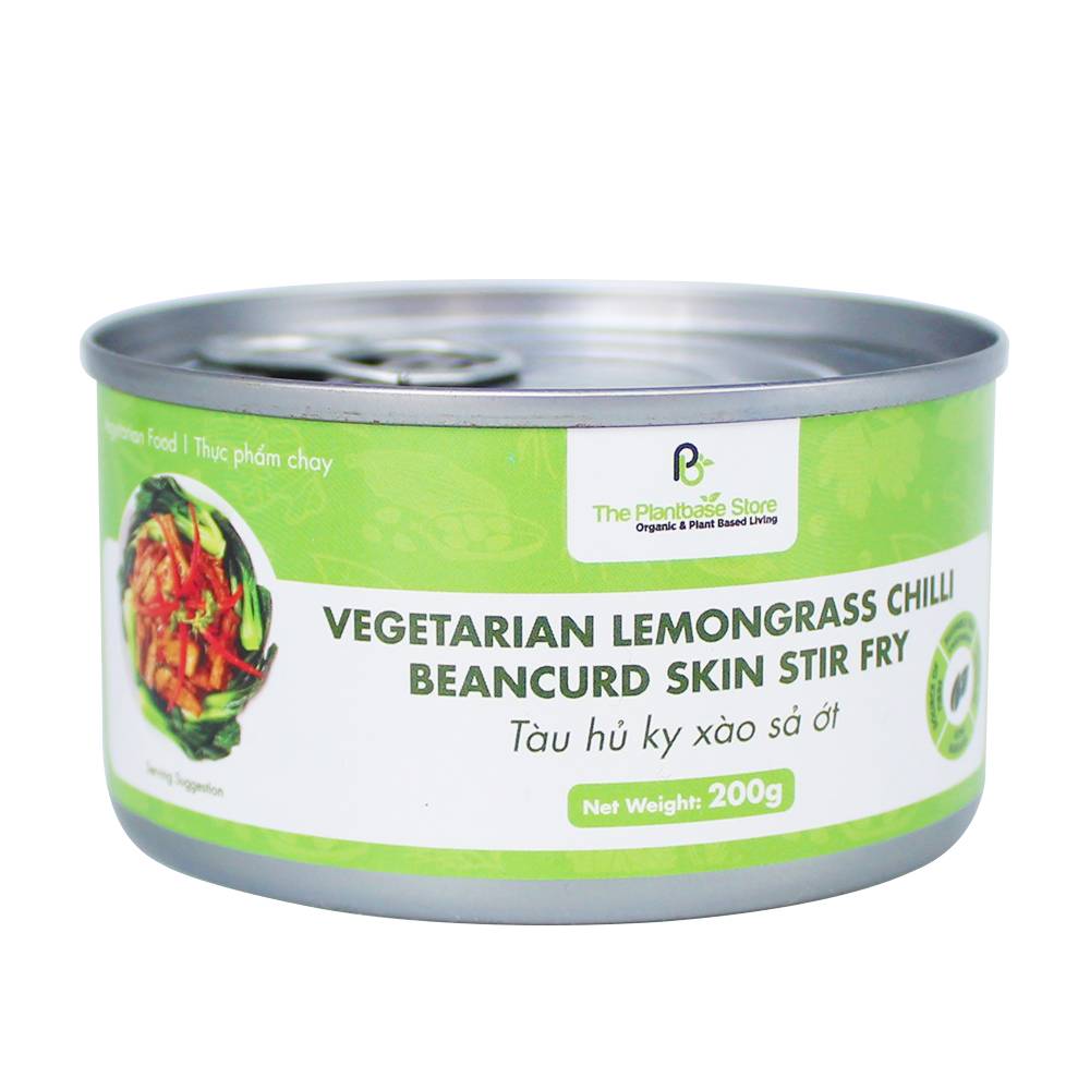 The Plantbase Store Canned Vegetarian Lemongrass Chilli Beancurd Skin Stir Fry