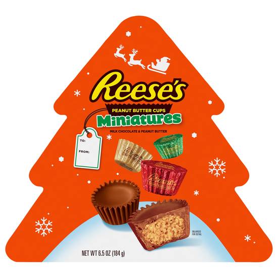 Reese's Miniatures Christmas Candy Cups Tree Gift Box (milk chocolate-peanut butter)