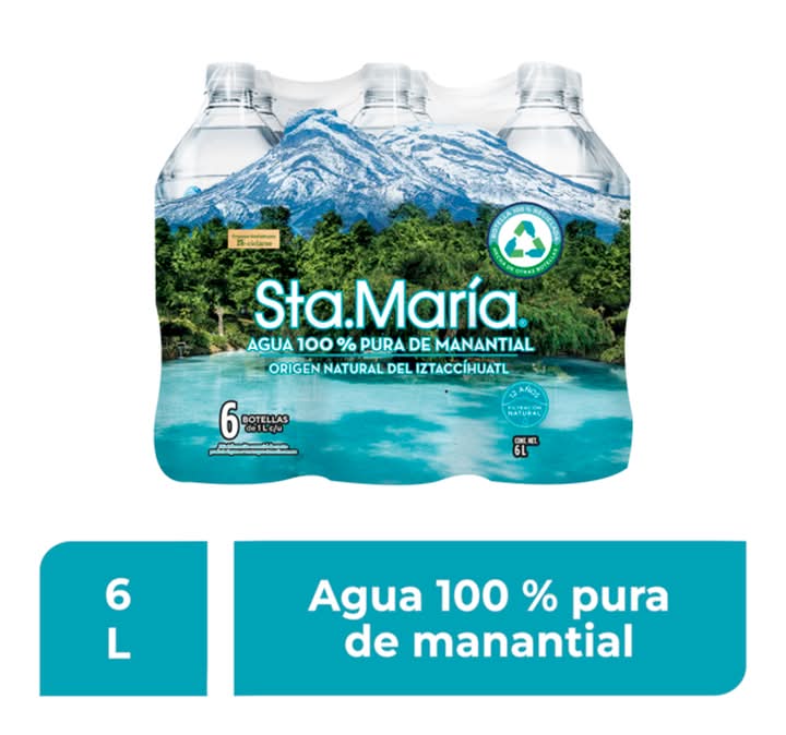 Sta. María · Agua de manantial (6 x 1 L)