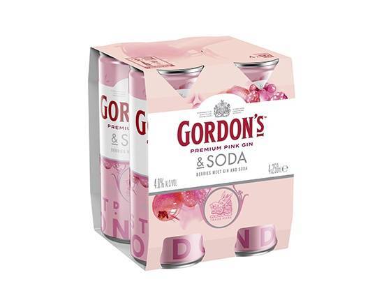 Gordons Pink & Soda Can 4x250mL