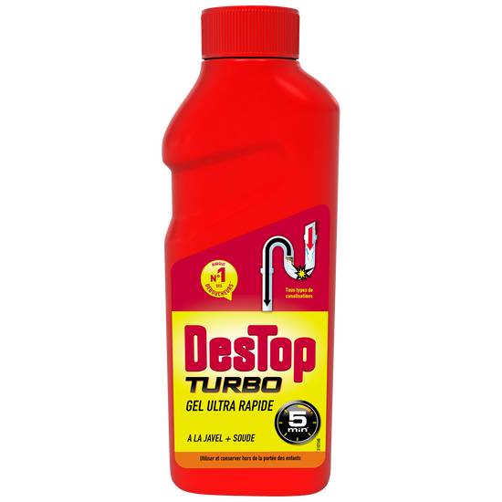 Destop - Gel javel déboucheur turbo (500 ml)