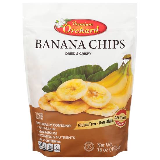 Premium Orchard Dried & Crispy Banana Chips (16 oz)