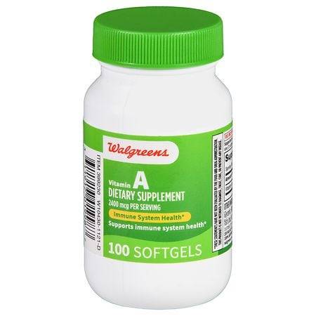 Walgreens Vitamin a 2400 Mcg Dietary Supplement Softgels (100 ct)