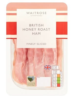 Waitrose & Partners British Honey Roast Finely Sliced Ham (115g)