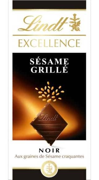 Lindt - Excellence chocolat noir, sésame grillé (100g)