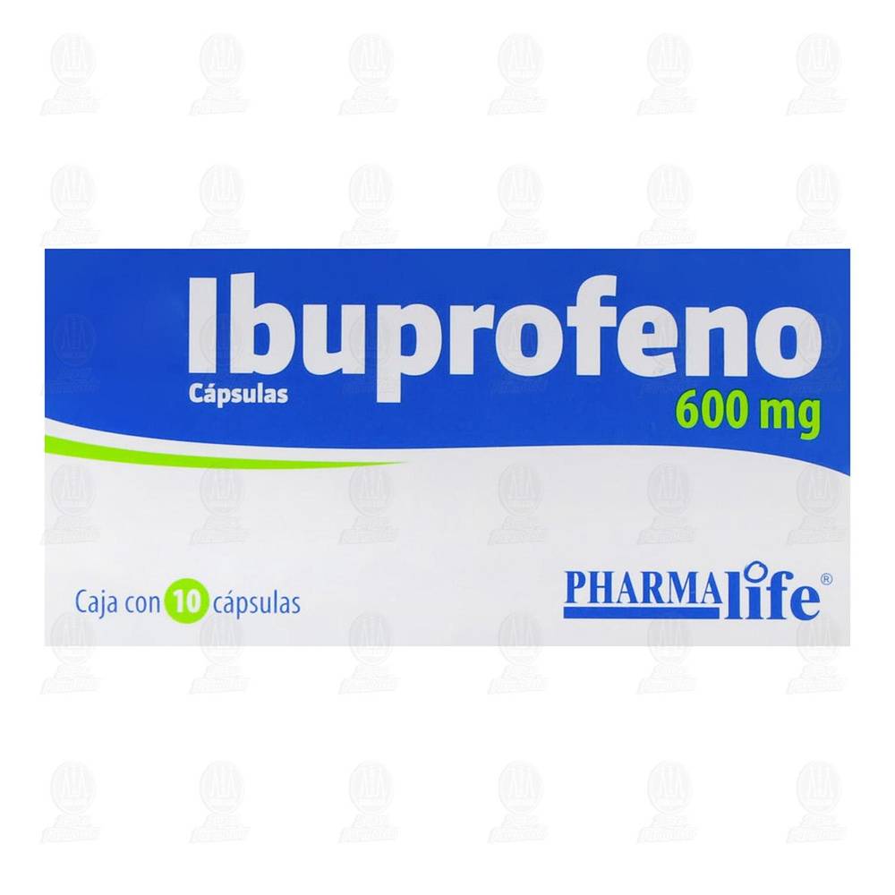 PHARMA life · Ibuprofeno cápsulas 600 mg (10 un)