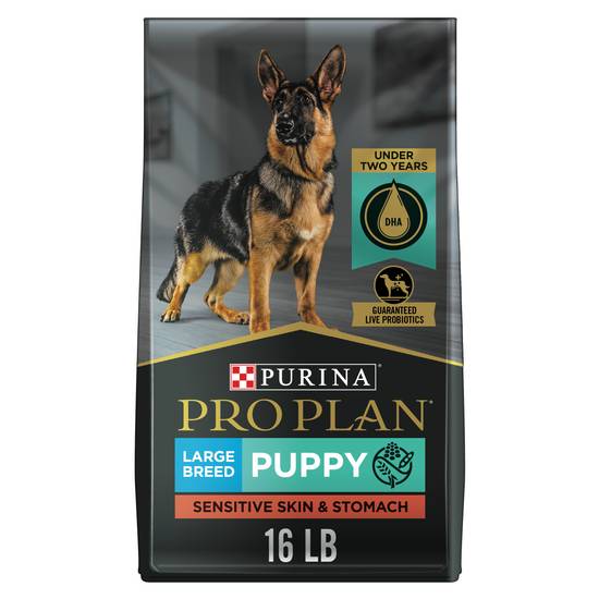 Purina Pro Plan Sensitive Skin and Stomach Large Breed Puppy Food With Probiotics, Salmon & Rice Formula